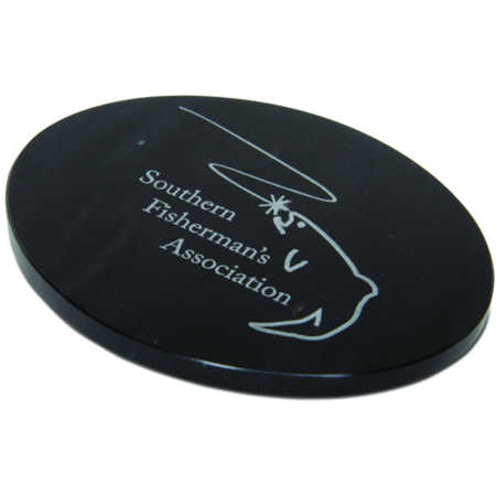 Premium Oval Black Marble Paperweight