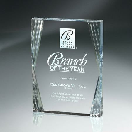 Lucite Diamond Carved Award - Clear