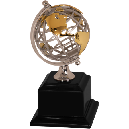 Gold/Silver Spinning Globe